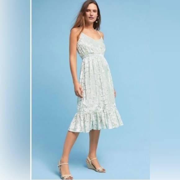 Dress Party Short By Anthropologie In Blue, Size: M main image 0